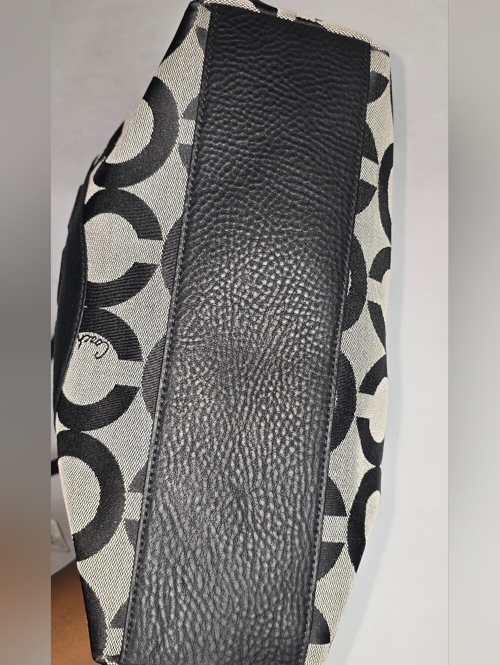 NWT Coach Op Art Signature Tote Shoulder Handbag Purse Black - Picture 11 of 11